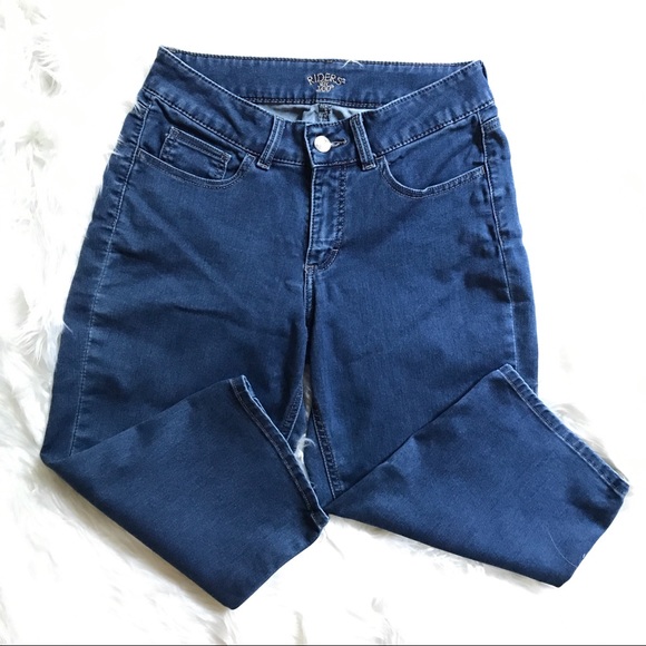 Riders by Lee Capri Navy Jeans Size 8 - Picture 1 of 6